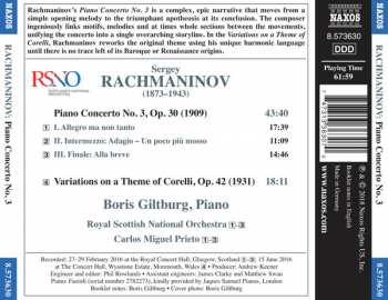 CD Sergei Vasilyevich Rachmaninoff: Piano Concerto No. 3; Variations On A Theme Of Corelli