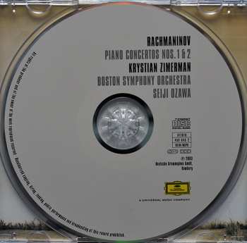 CD Sergei Vasilyevich Rachmaninoff: Piano Concertos Nos. 1 & 2 27903