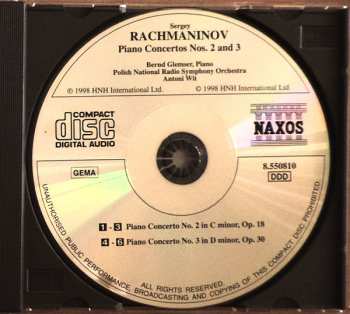 CD Sergei Vasilyevich Rachmaninoff: Piano Concertos Nos. 2 And 3 468168