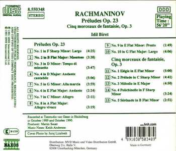 CD Sergei Vasilyevich Rachmaninoff: Préludes Op. 23 / Cinq Morceaux De Fantasie, Op. 3 286985