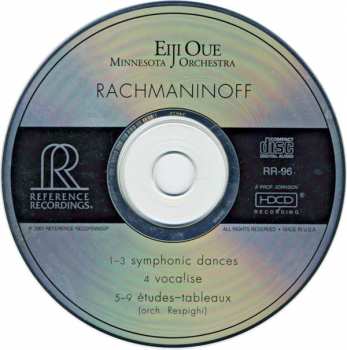 CD Sergei Vasilyevich Rachmaninoff: Symphonic Dances - Études-Tableaux - Vocalise 195747