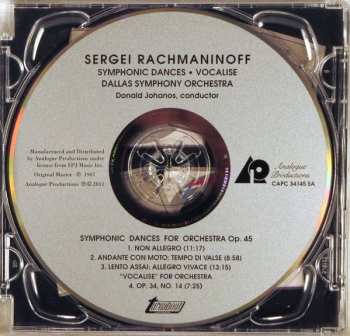 SACD Sergei Vasilyevich Rachmaninoff: Symphonic Dances Op. 45 / Vocalise Op. 34, No. 14 276425