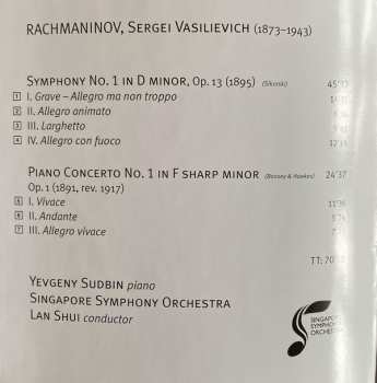 SACD Sergei Vasilyevich Rachmaninoff: Symphony No. 1 / Piano Concerto No. 1 312576