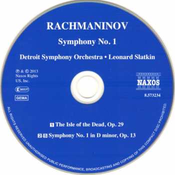 CD Sergei Vasilyevich Rachmaninoff: Symphony No. 1  - The Isle Of The Dead 439565