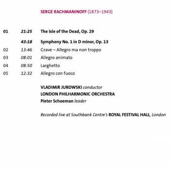 CD Sergei Vasilyevich Rachmaninoff: Symphony No. 1; The Isle Of The Dead 190626