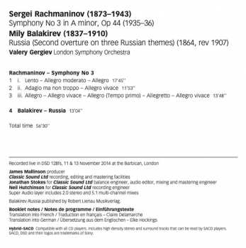 SACD Sergei Vasilyevich Rachmaninoff: Symphony No.3, Russia 285516