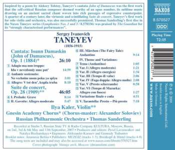 CD Sergey Ivanovich Taneyev: Suite de Concert, Cantata 'Ioann Damaskin' 320748