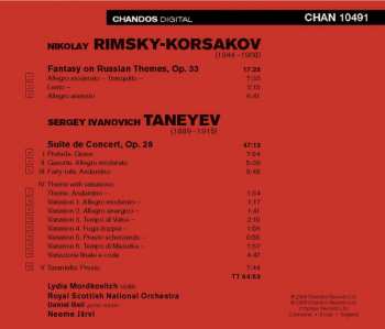 CD Sergey Ivanovich Taneyev: Taneyev: Suite de concert, Rimsky-Korsakov: Fantasy on Russian Themes 310866