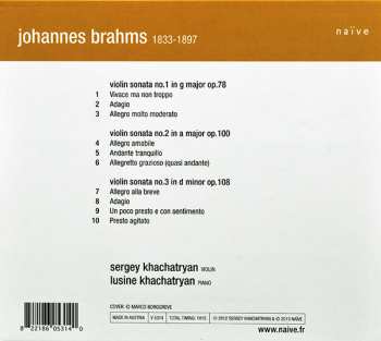 CD Sergey Khachatryan: Brahms Sonatas 411999