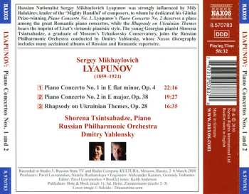 CD Sergei Lyapunov: Piano Concertos Nos. 1 and 2, Rhapsody On Ukrainian Themes 456321