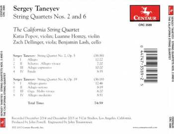 CD Sergey Ivanovich Taneyev: String Quartets Nos. 2 And 6 431417