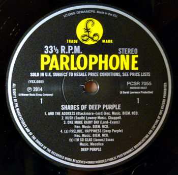 LP Deep Purple: Shades Of Deep Purple 32186