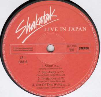 2LP Shakatak: Live In Japan 127766