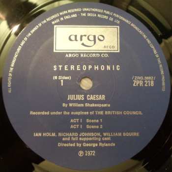 3LP/Box Set William Shakespeare: Julius Caesar