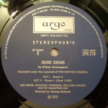 3LP/Box Set William Shakespeare: Julius Caesar