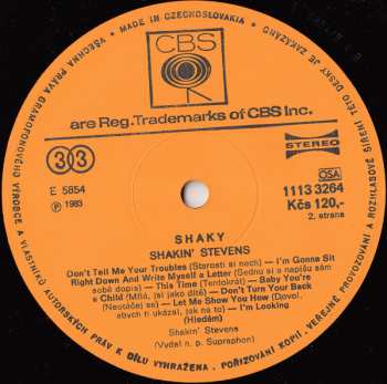 LP Shakin' Stevens: Shaky 41765