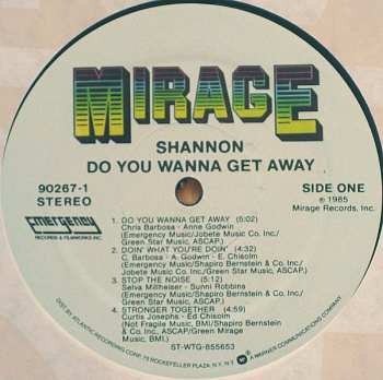 LP Shannon: Do You Wanna Get Away 543255