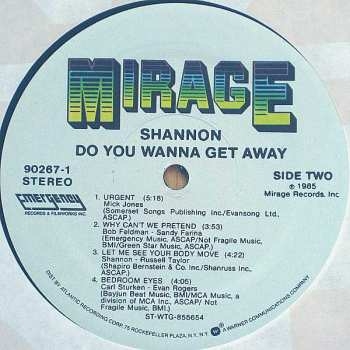 LP Shannon: Do You Wanna Get Away 543255