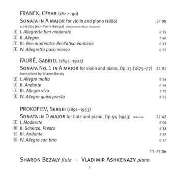 SACD Sharon Bezaly: Franck, Fauré, Prokofiev 484504