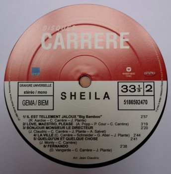 LP Sheila: Oncle Jo