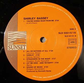 2LP Shirley Bassey: Shirley Bassey