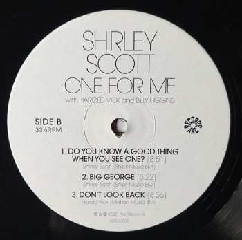 LP Shirley Scott: One For Me