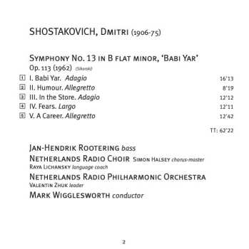 SACD Dmitri Shostakovich: Symphony No. 13 "Babi Yar" 465042