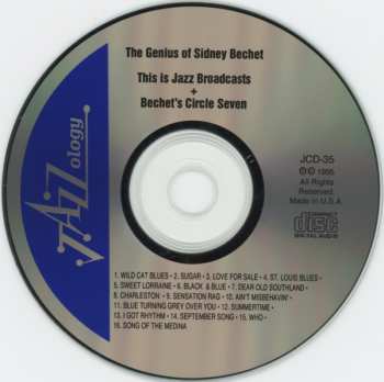 CD Sidney Bechet: The Genius Of Sidney Bechet. This Is Jazz Broadcasts + Bechet's Circle Seven 245951