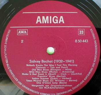 LP Sidney Bechet: Sidney Bechet 50249