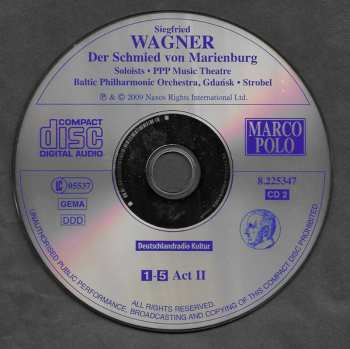 3CD Siegfried Wagner: Der Schmied Von Marienburg (The Blacksmith of Marienburg) 526078
