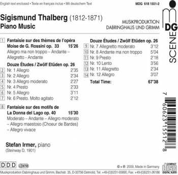 CD Sigismond Thalberg: 12 Études Op.26 | Fantaisie Sur Des Thèmes De L'Opéra Moise De G. Rossini Op.33 | Fantaisie Sur Des Motifs De La Donna Del Lago Op.40 355800