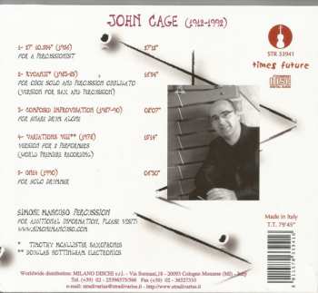 CD Simone Mancuso: John Cage: Works For Percussion 396253