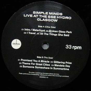 2LP Simple Minds: Celebrate (Live At The SSE Hydro Glasgow) LTD 341410