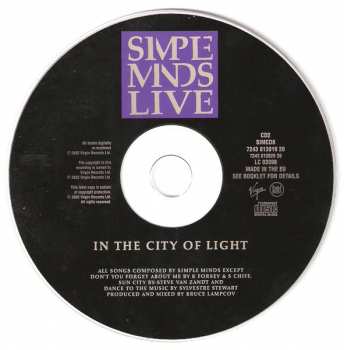 2CD Simple Minds: Live - In The City Of Light 20653