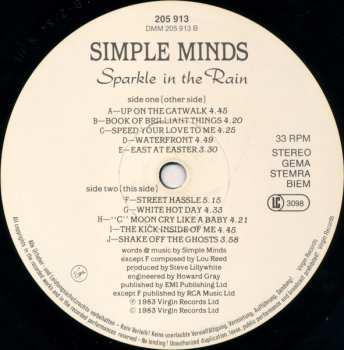 LP Simple Minds: Sparkle In The Rain
