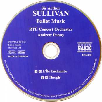 CD Sir Arthur Sullivan: Ballet Music (L'Île Enchantée • Thespis) 263948