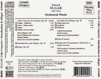 CD Sir Edward Elgar: Cello Concerto In E Minor - Introduction And Allegro 235496