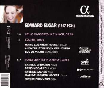 CD Sir Edward Elgar: Cello Concerto, Piano Quintet 221294