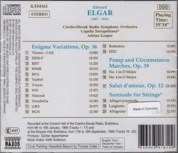 CD Sir Edward Elgar: Enigma Variations / Pomp and Circumstance Marches / Salut d'amour / Serenade for Strings 290786