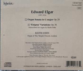 CD Sir Edward Elgar: Enigma Variations . Organ Sonata 434068