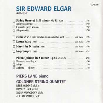 CD Sir Edward Elgar: Piano Quintet · String Quartet 332379