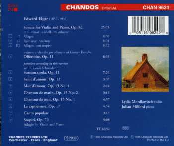 CD Sir Edward Elgar: Sospiri Music For Violin And Piano 117967
