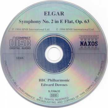 CD Sir Edward Elgar: Symphony No. 2, Op. 63 314390