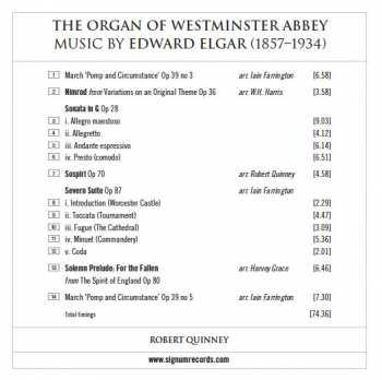 CD Sir Edward Elgar: The Organ Of Westminster Abbey 292590