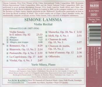 CD Sir Edward Elgar: Violin Sonata / Chanson De Nuit / Chanson De Matin / Salut D'Amour 316198