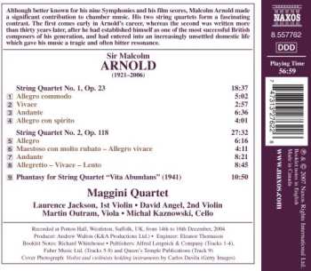 CD Malcolm Arnold: String Quartets Nos. 1 And 2 / Phantasy For String Quartet "Vita Abundans"