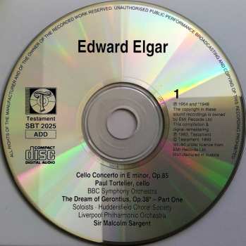 2CD Sir Malcolm Sargent: Edward Elgar - Cello Concerto & The Dream Of Gerontius 331421