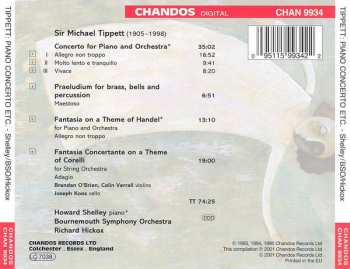 CD Sir Michael Tippett: Piano Concerto; Praeludium; Fantasia On A Theme Of Handel; Fantasia Concertante On A Theme Of Corelli 290710