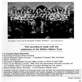CD Sir William Walton: In Honour Of The City Of London · Fanfares And Marches · Jubilate Deo · Antiphon · 4 Christmas Carols · Where Does The Uttered Music Go? 339725