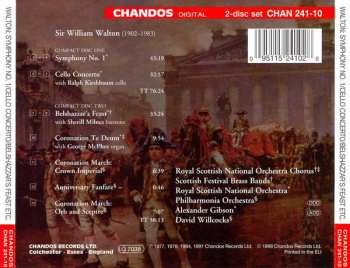 2CD Sir William Walton: Symphony No. 1 · Cello Concerto · Belshazzar's Feast · Coronation Te Deum · Crown Imperial · Anniversary Fanfare · Orb And Sceptre 306142